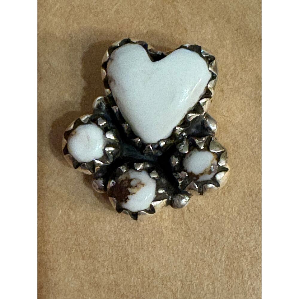 Wild horse Jasper Heart Earrings Sterling Silver Boho Dainty - Picture 5 of 7